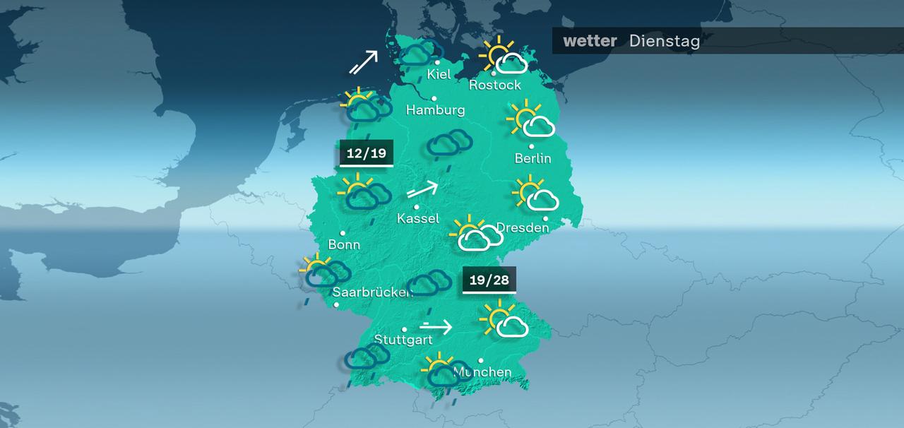 Wetterkarte: Vorhersage für den 09.04..2024