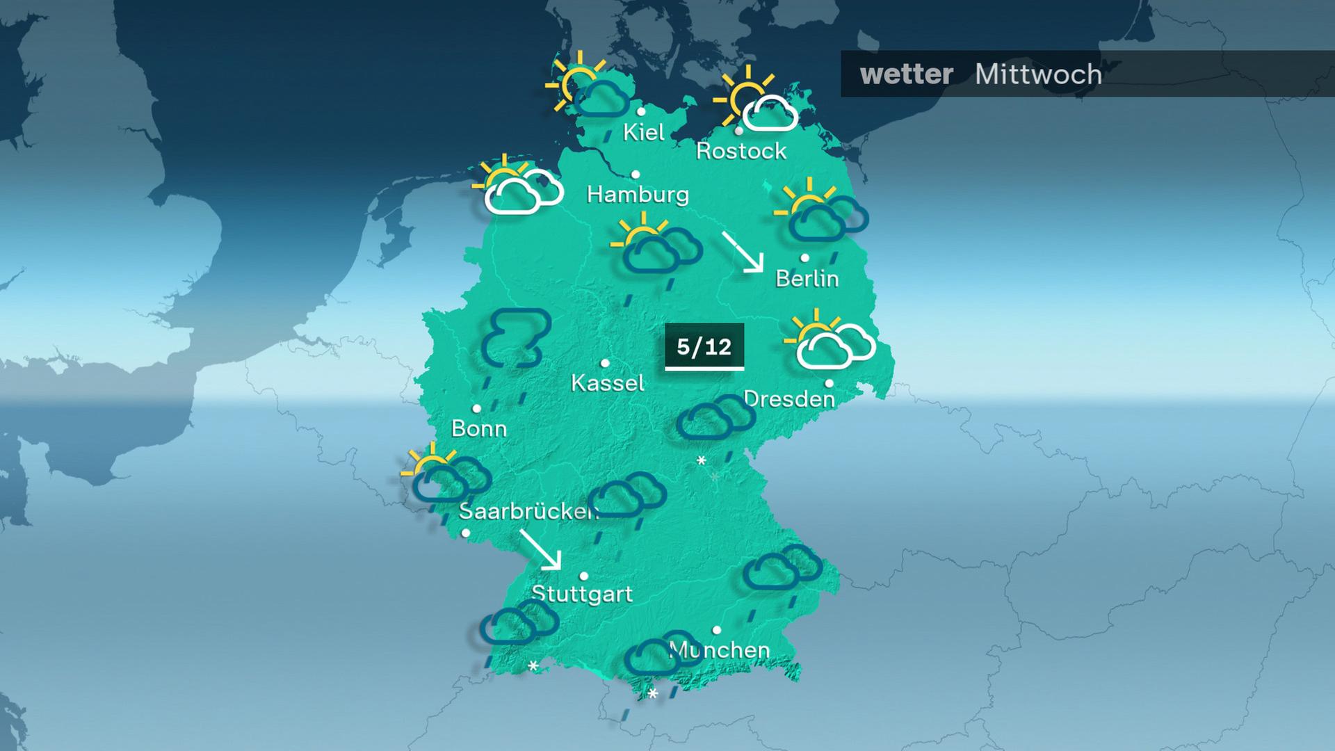 Das Wetter am Mittwoch 17.04.2024