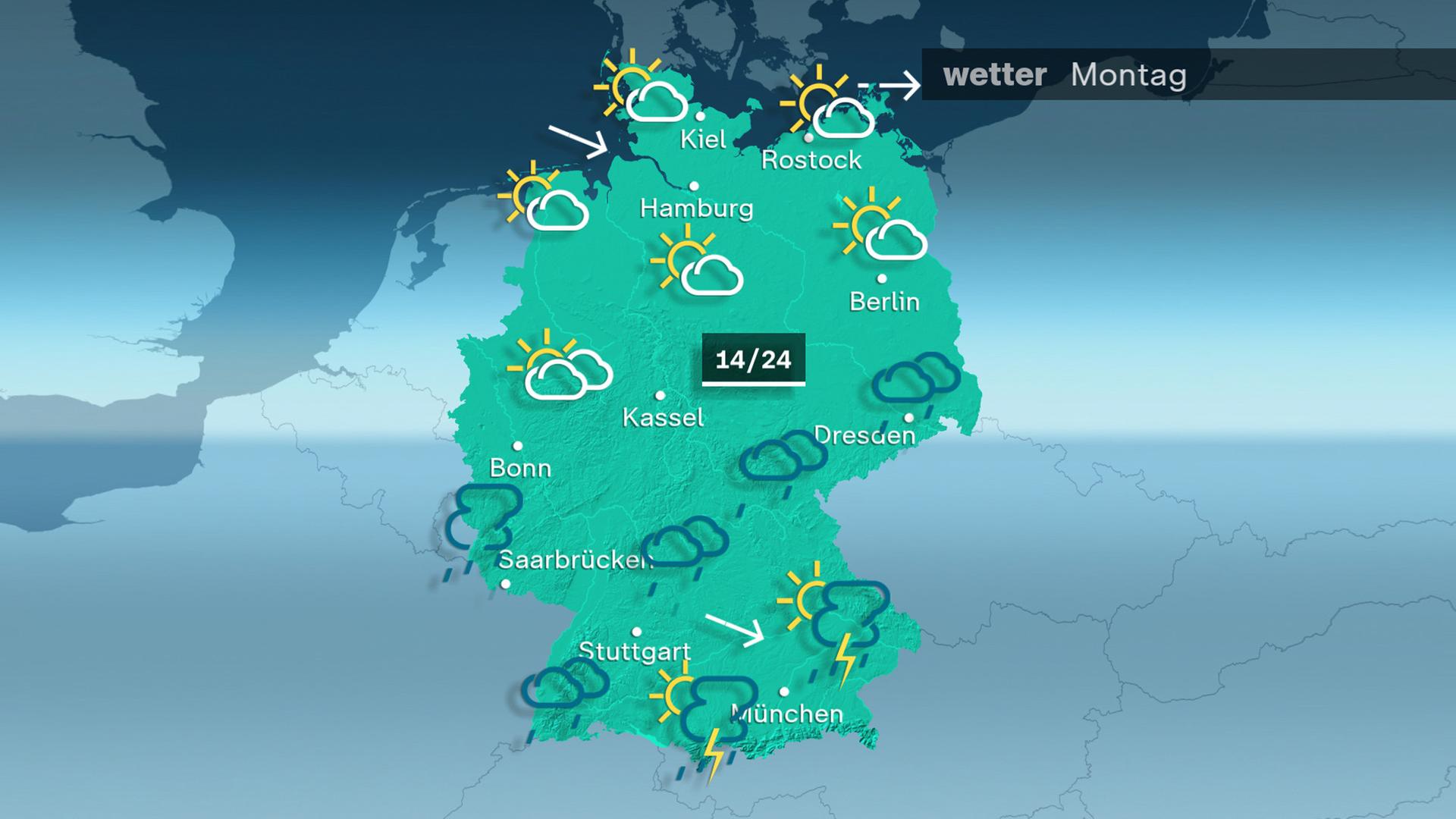 Wetterkarte: Vorhersage für den 06.05.2024