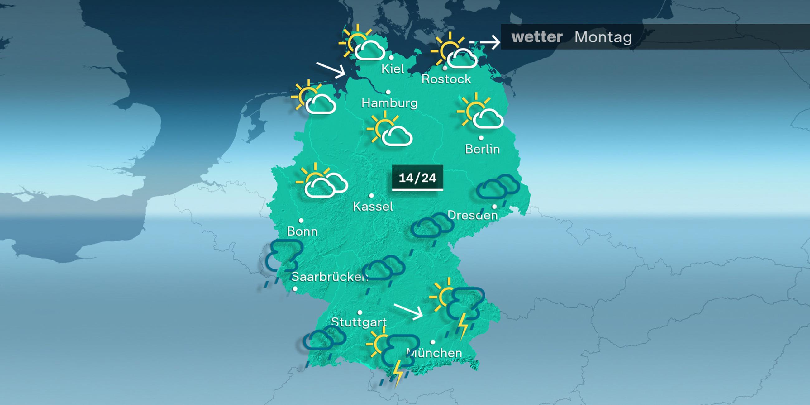 Wetterkarte: Vorhersage für den 06.05.2024