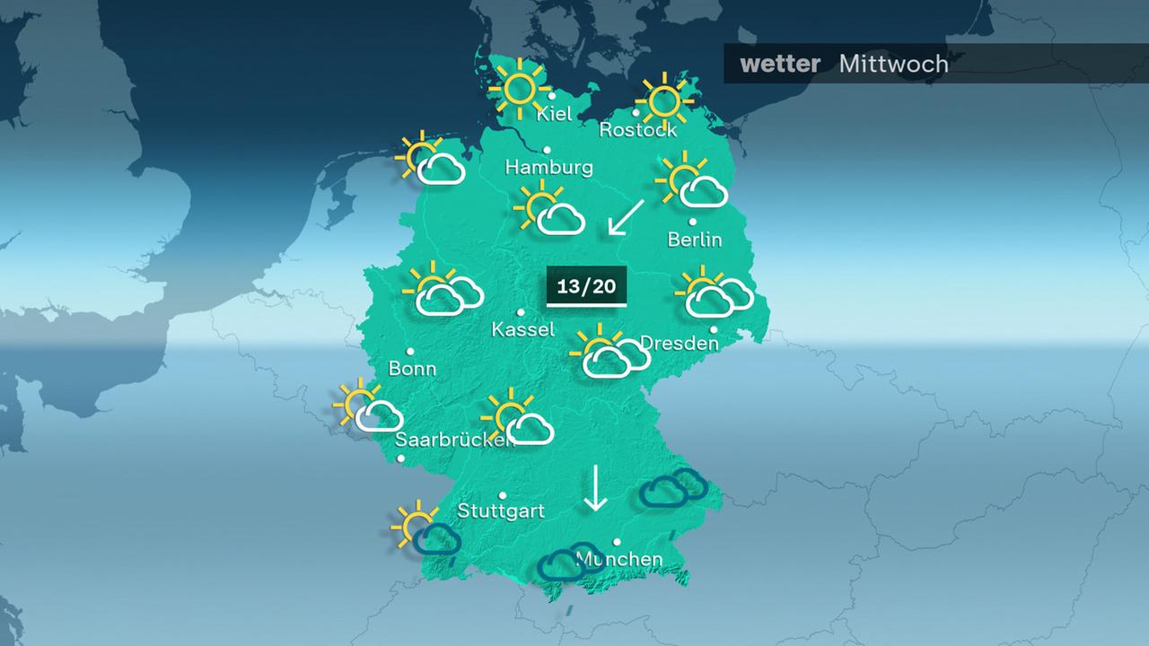 Das Wetter am Mittwoch 08.05.2024