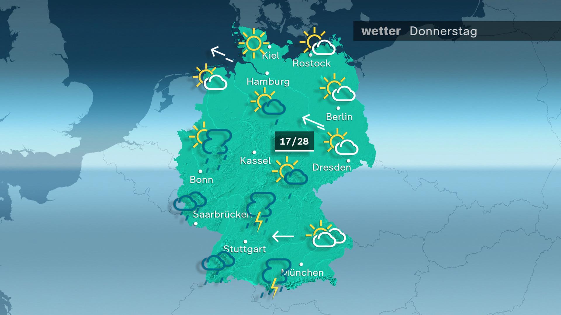 Das Wetter am Donnerstag 16.05.2024