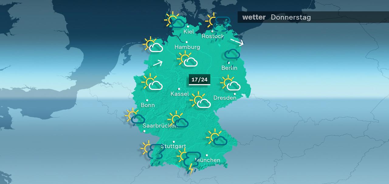 Wetterkarte: Vorhersage für den 23.05.2024