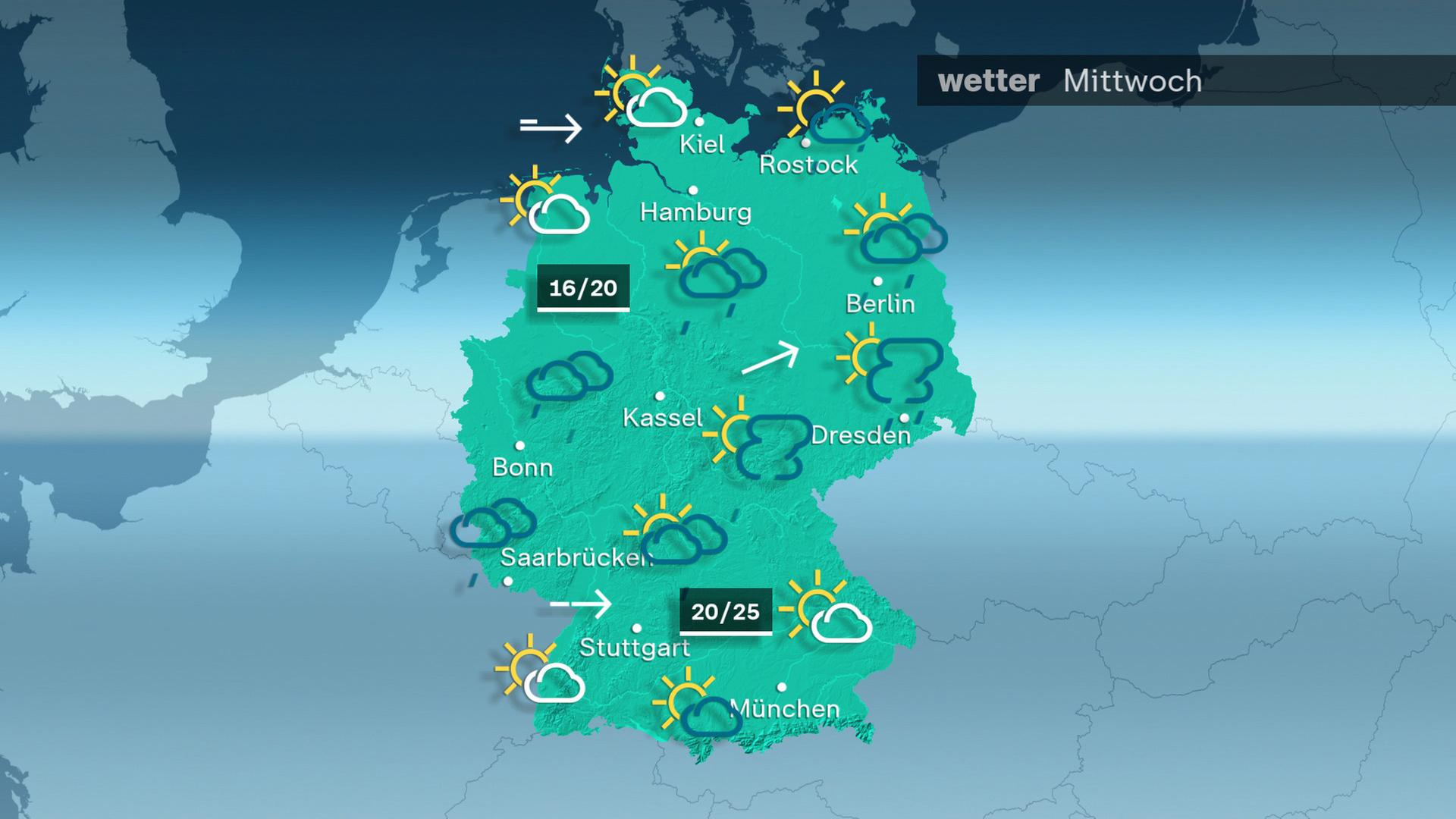 Das Wetter am Mittwoch 05.06.2024