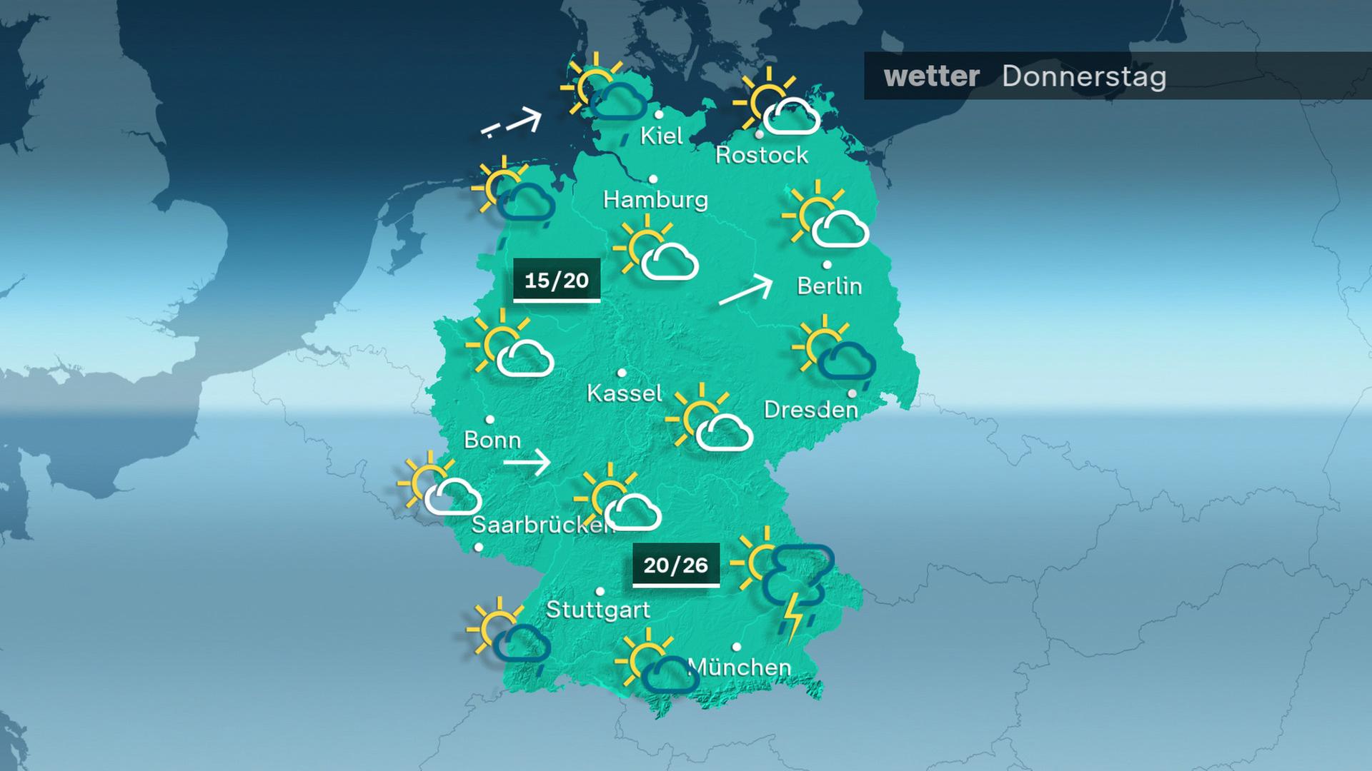 Das Wetter am Donnerstag 06.06.2024