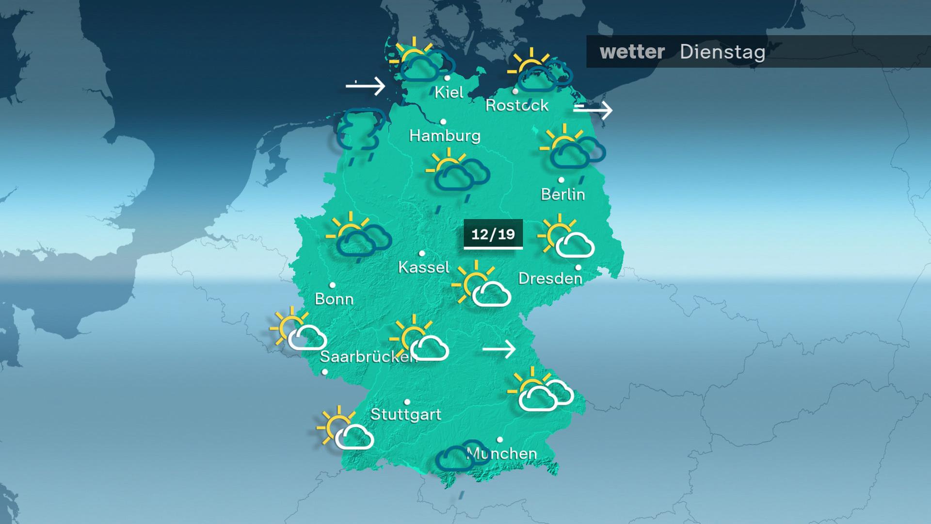 Das Wetter am Dienstag 11.06.2024