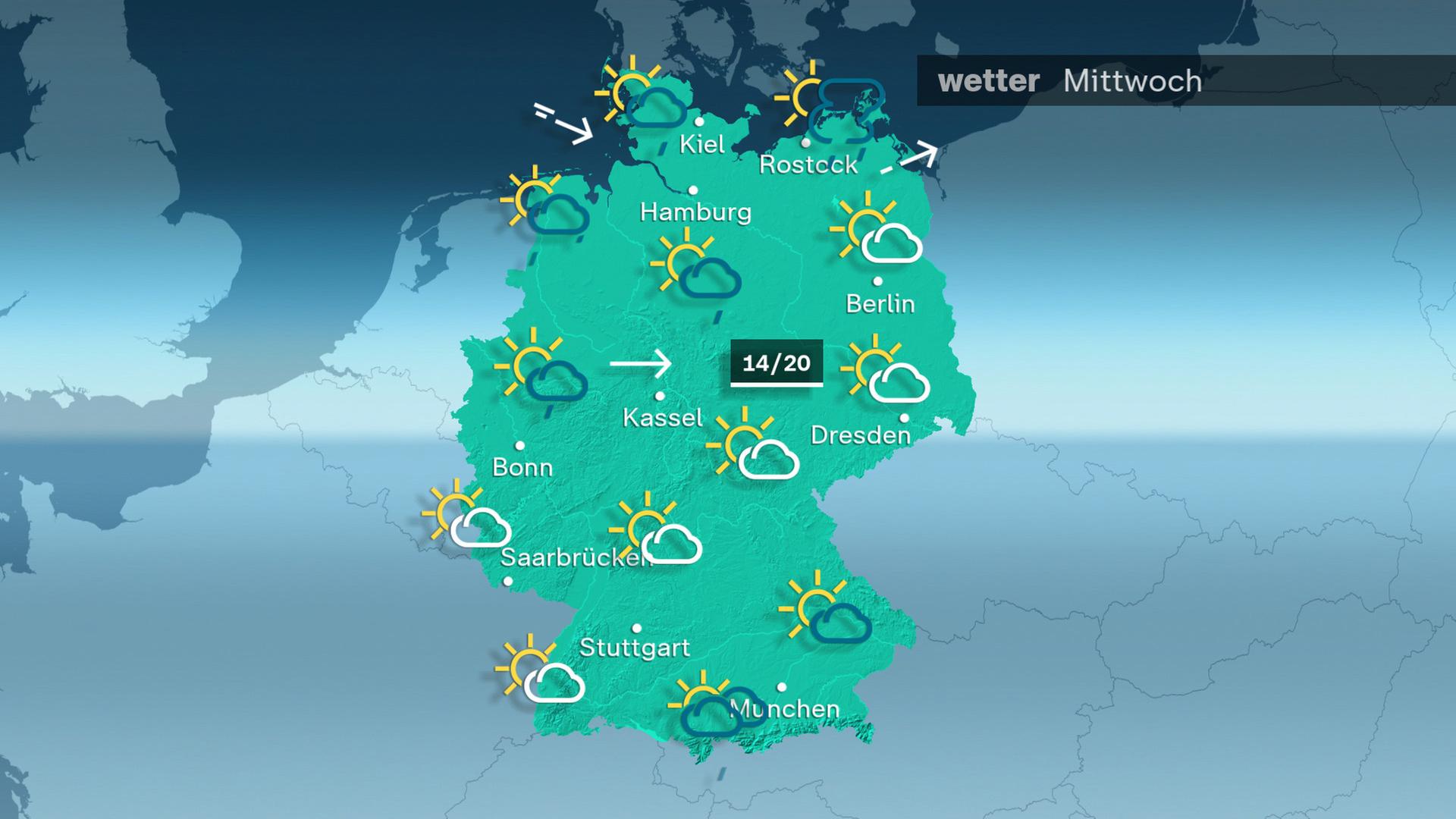 Das Wetter am Mittwoch 12.06.2024
