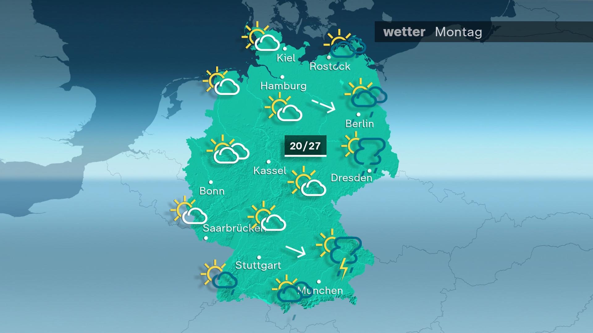Wetterkarte: Vorhersage für den 21.07.2024