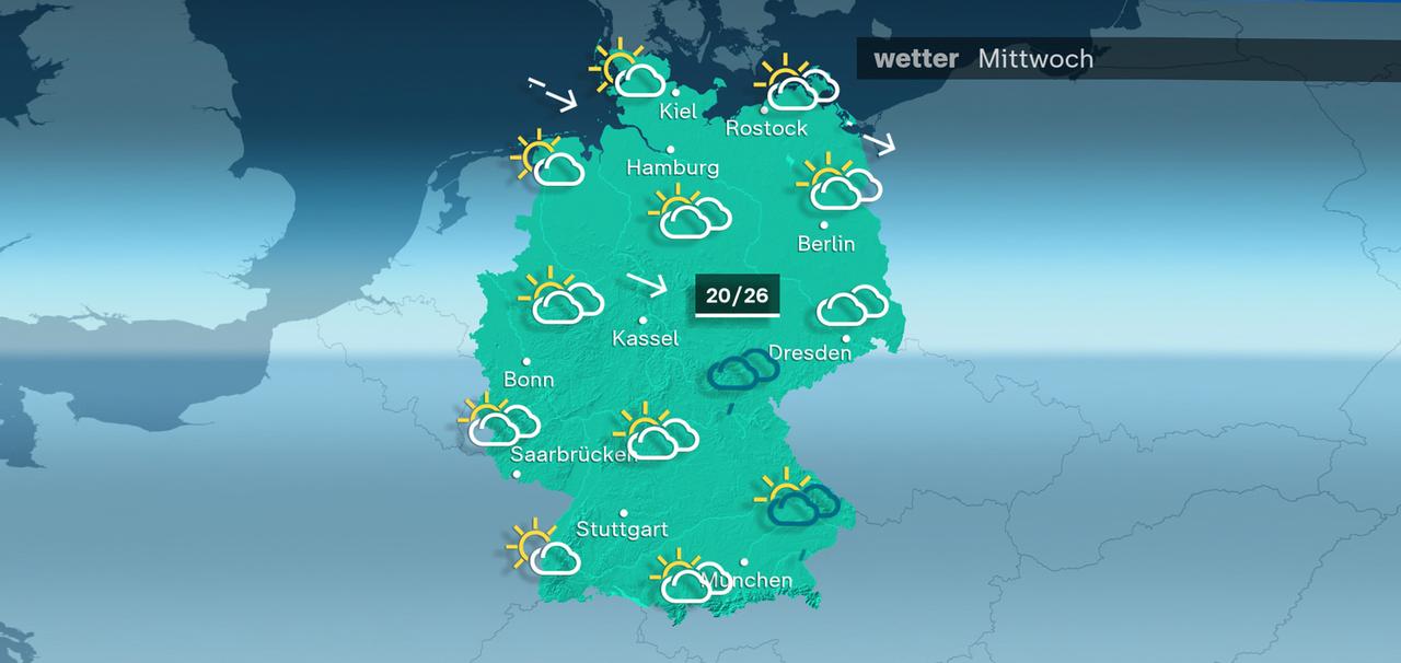 Wetterkarte: Vorhersage für den 24.07.2024