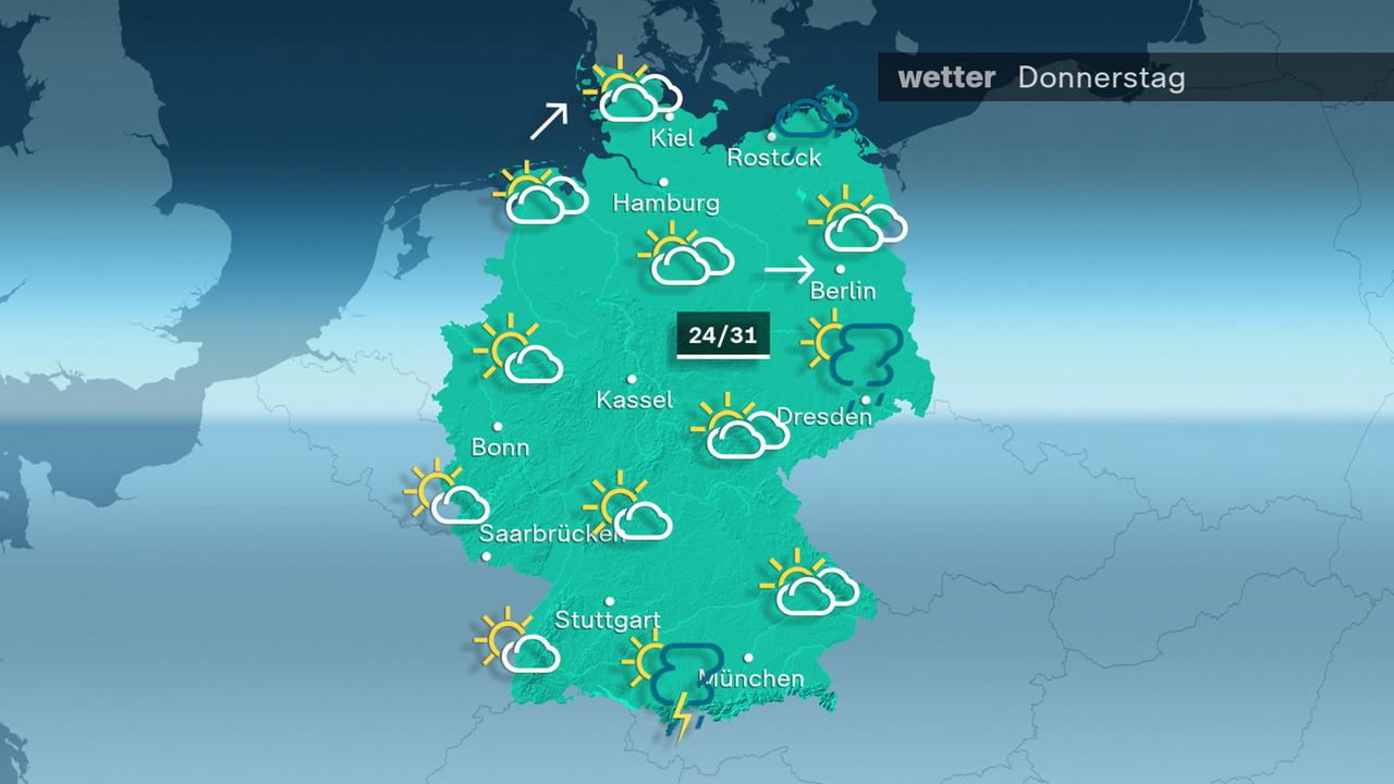 Das Wetter am Donnerstag 15.08.2024