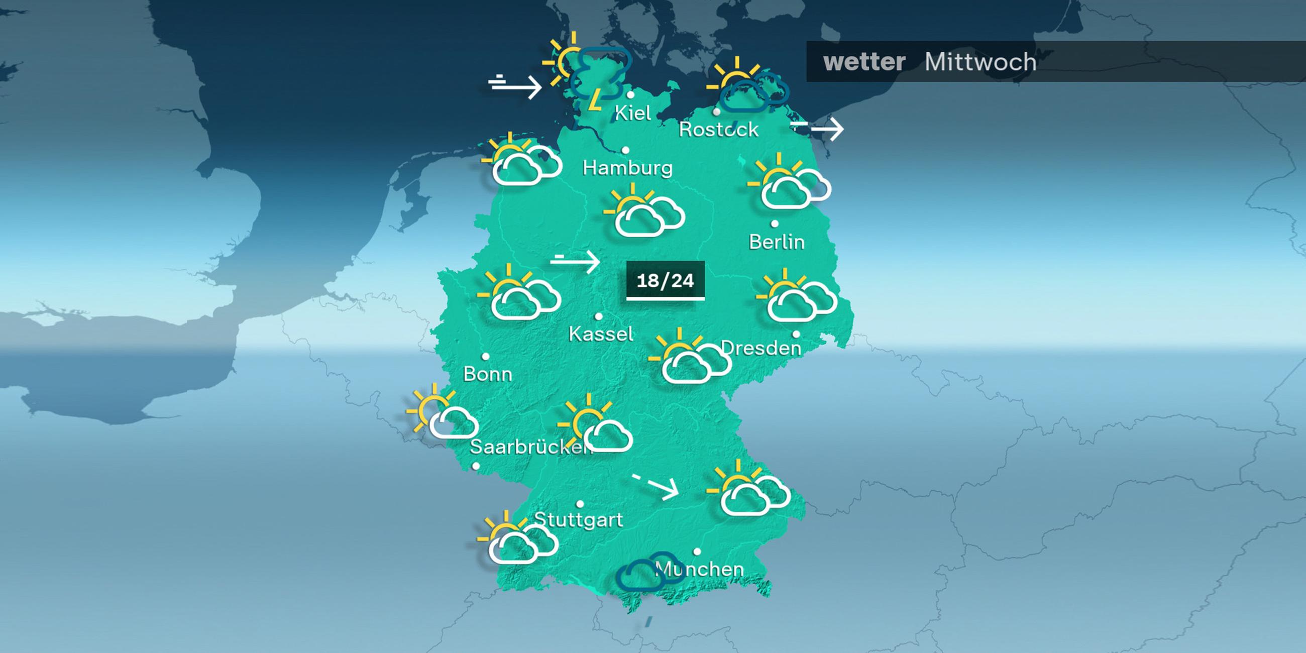 Wetterkarte: Vorhersage für den 21.08.2024