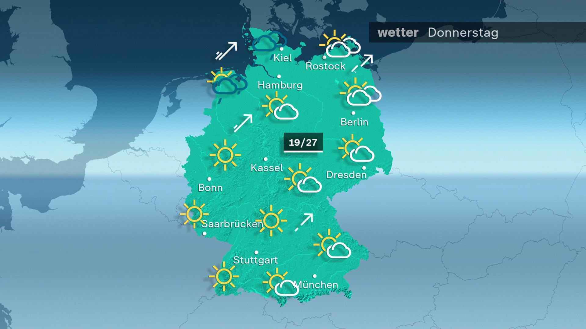 Das Wetter am Donnerstag 22.08.2024