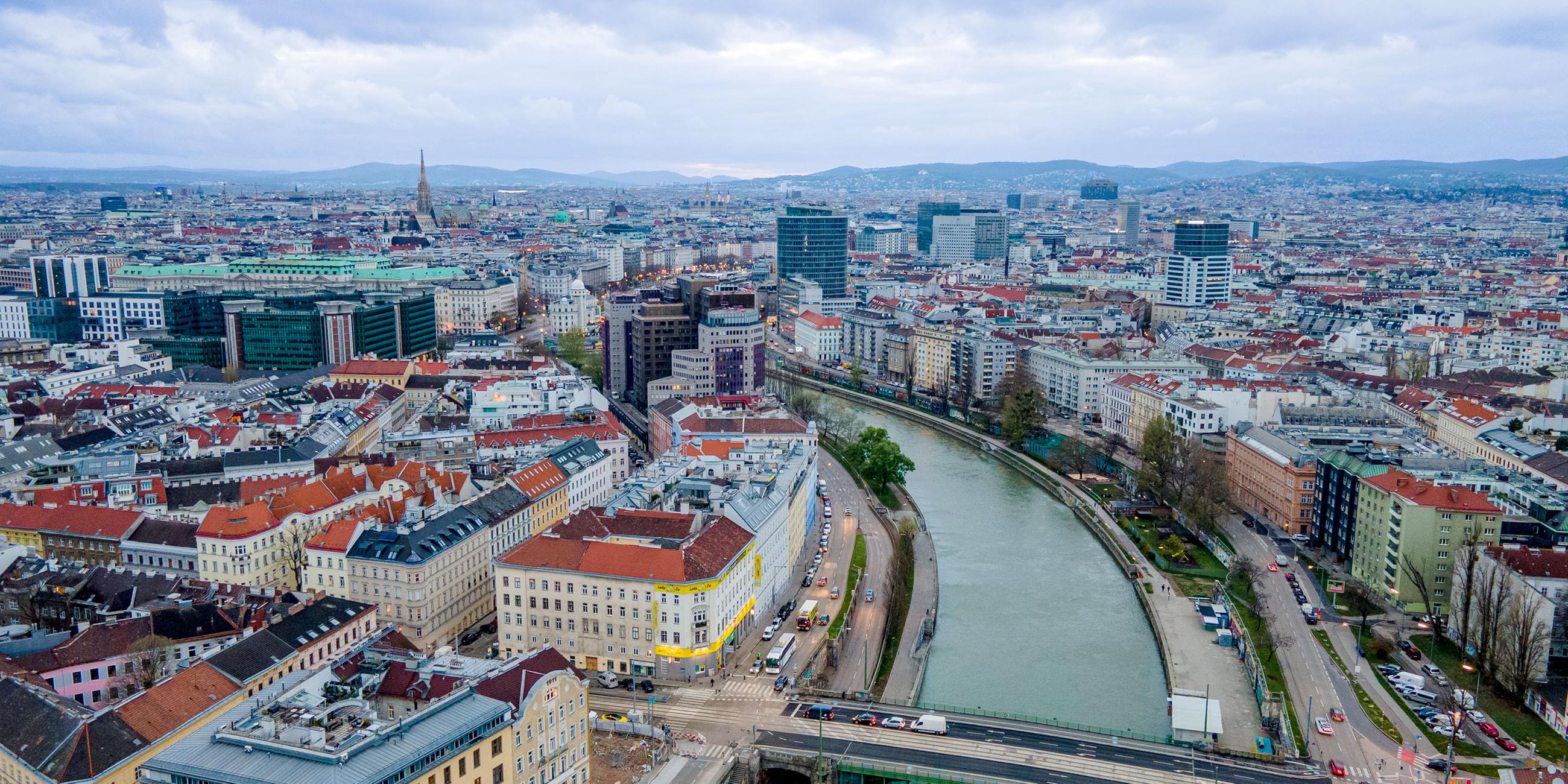 Luftaufnahme von Wien