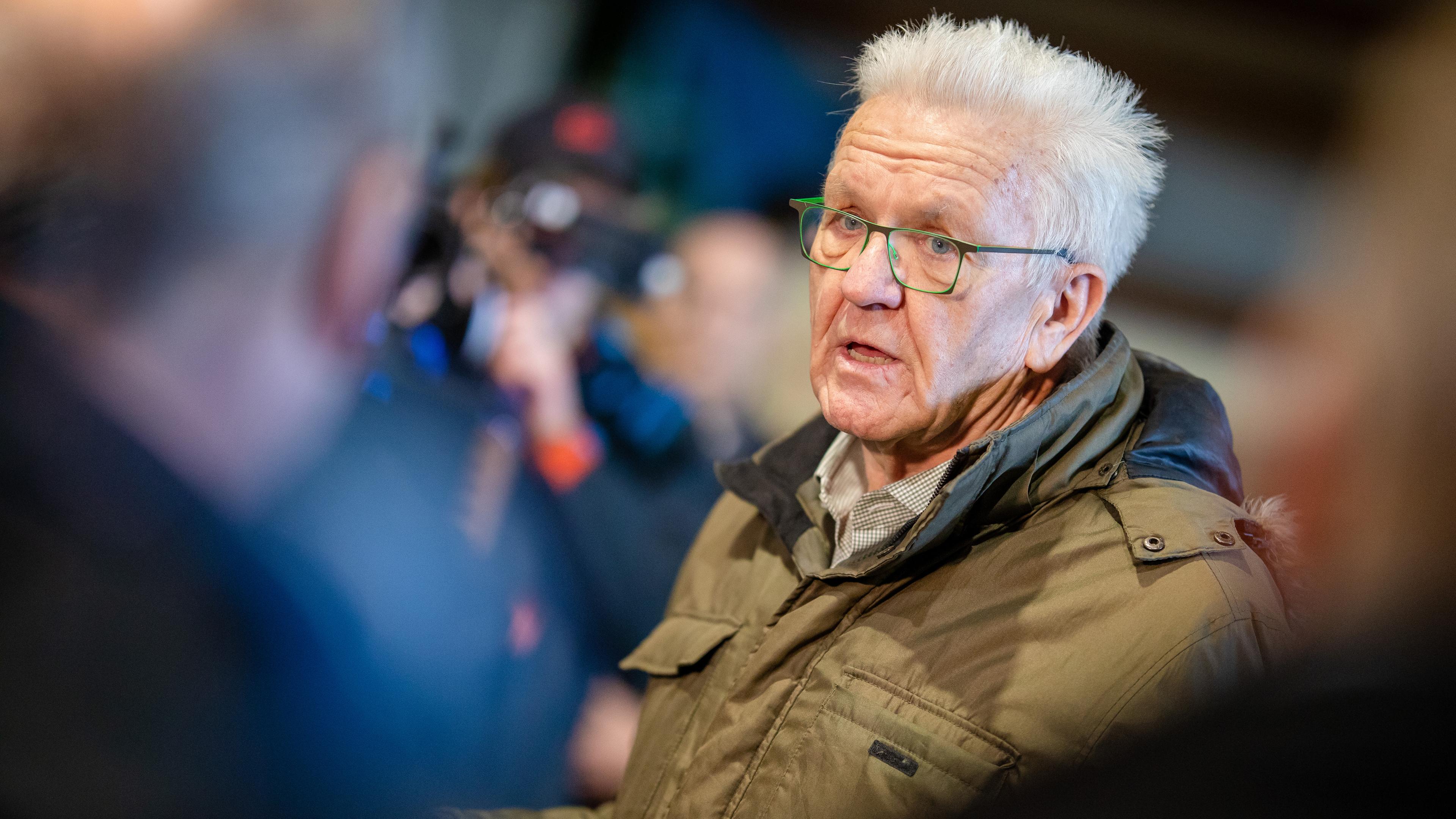 Baden-Württemberg, Ditzingen: Winfried Kretschmann (Bündnis 90/Die Grünen), Ministerpräsident von Baden-Württemberg