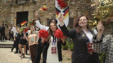 Empfang der DFB-Elf in Winston-Salem.