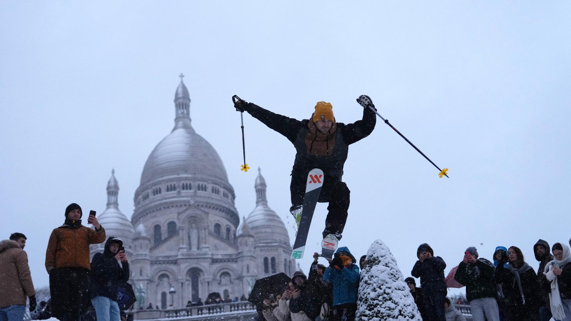 Winter in Frankreich - Skispringen am Sacre-Coeur