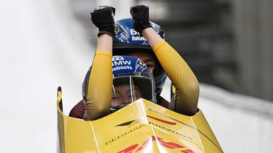 Laura Nolte und Deborah Levi gewinnen beim Zweierbob-Rennen.