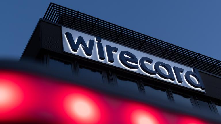 Es ist das Logo der Firma Wirecard zu sehen