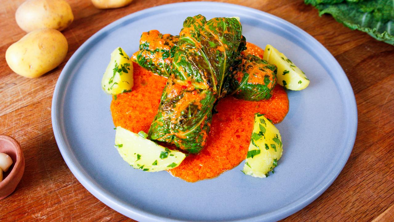 Vegetarische Wirsing-Wickel