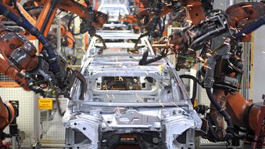 Ein Fließband bei der Audi-Produktion.