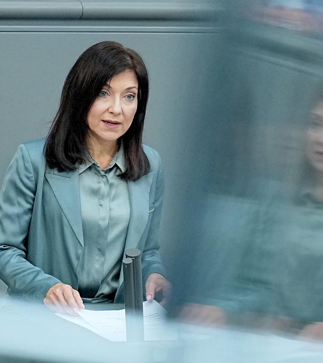 Wirtschaftsministerin Reiche am sprechen