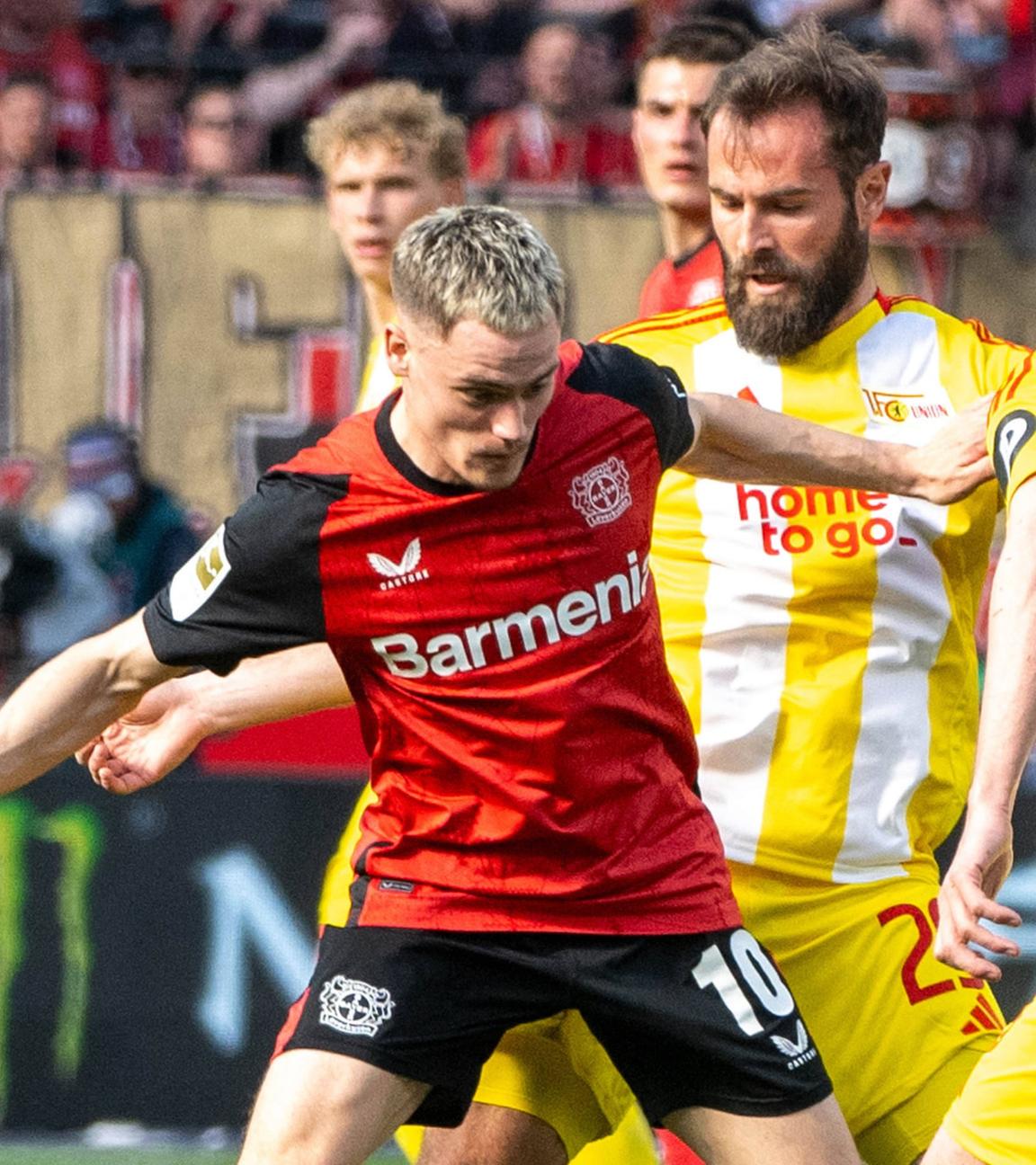 v. l. Florian Wirtz, Lucas Tousart und Janik Haberer.
