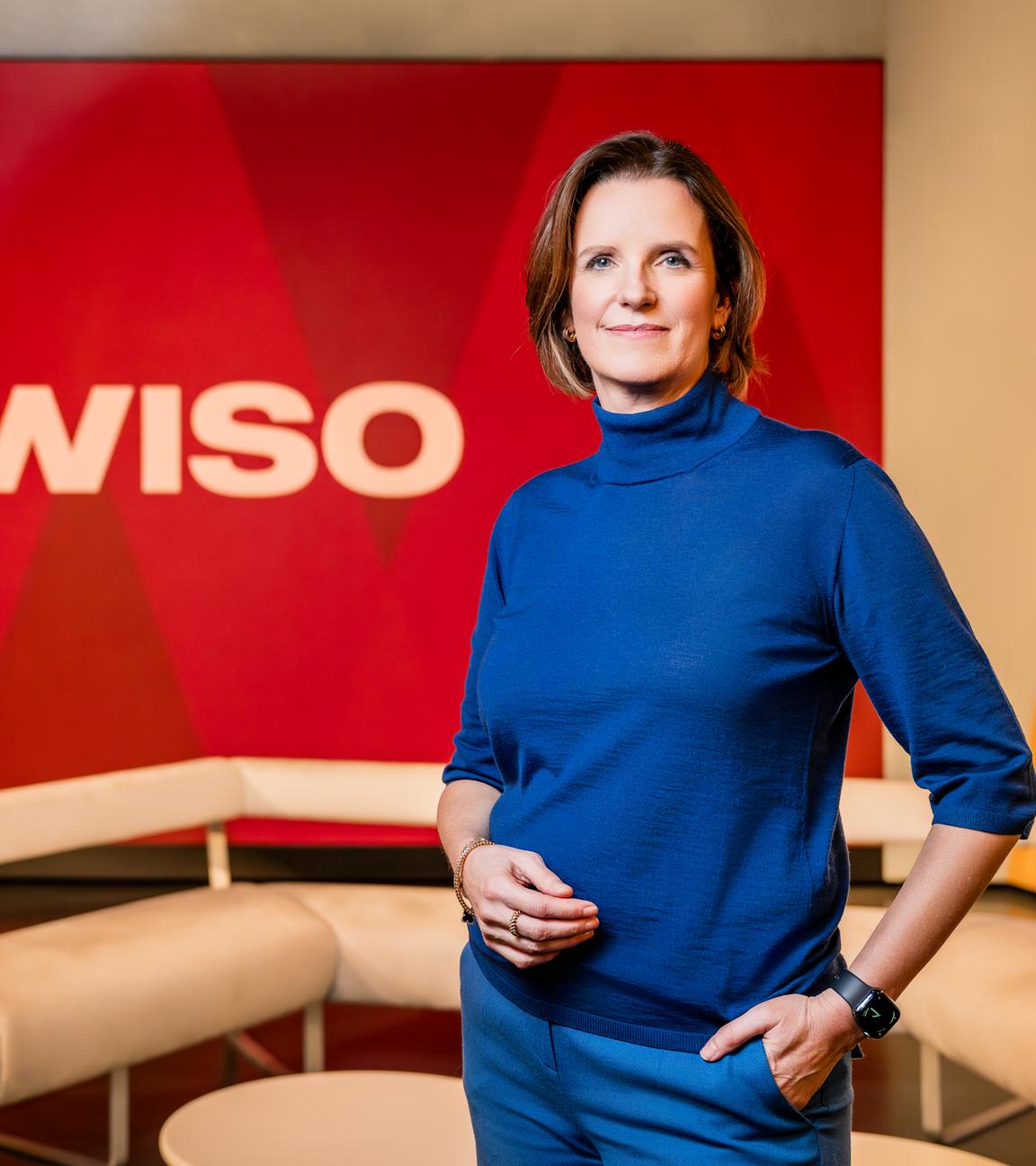 Valerie Haller im WISO-Studio