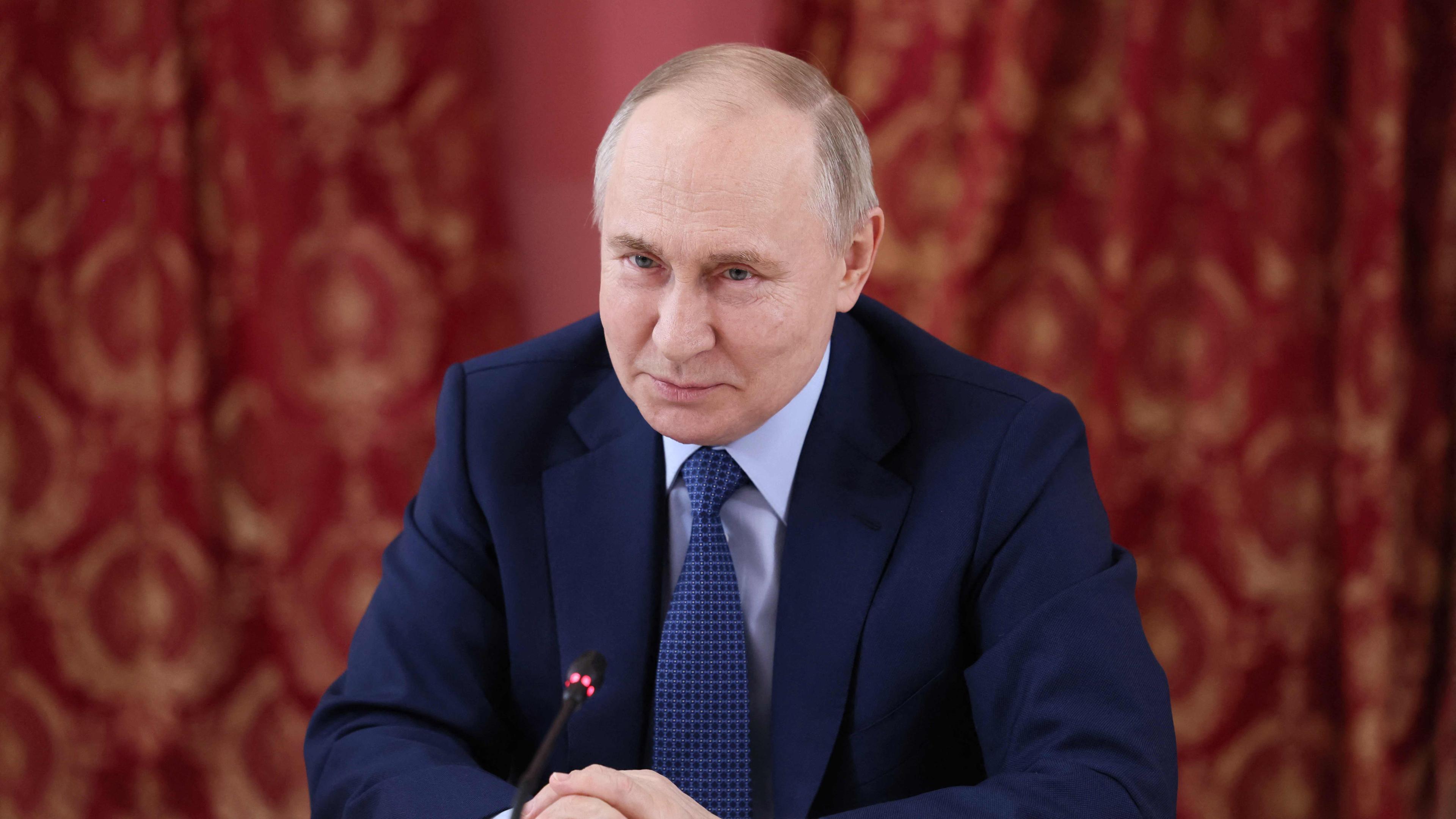 Wladimir Putin am 27.03.2024 in Torzhok in der Region Twer.