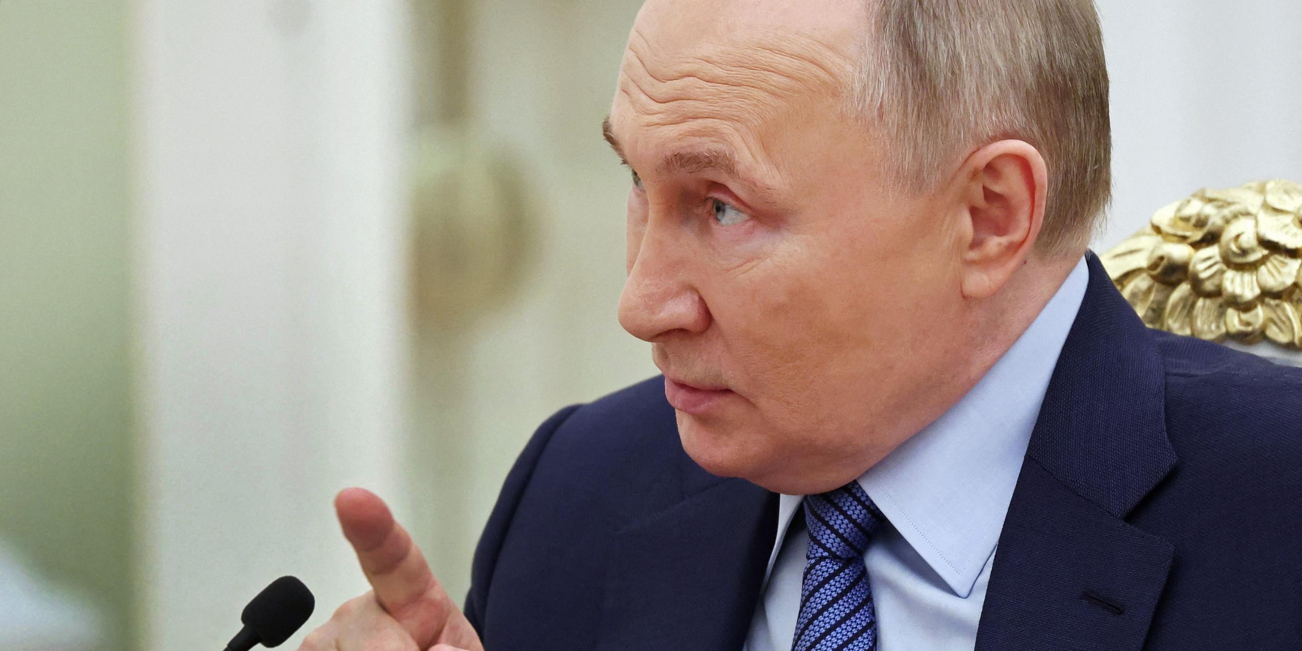 Wladimir Putin, aufgenommen am 12.03.2024 in Moskau (Russland)