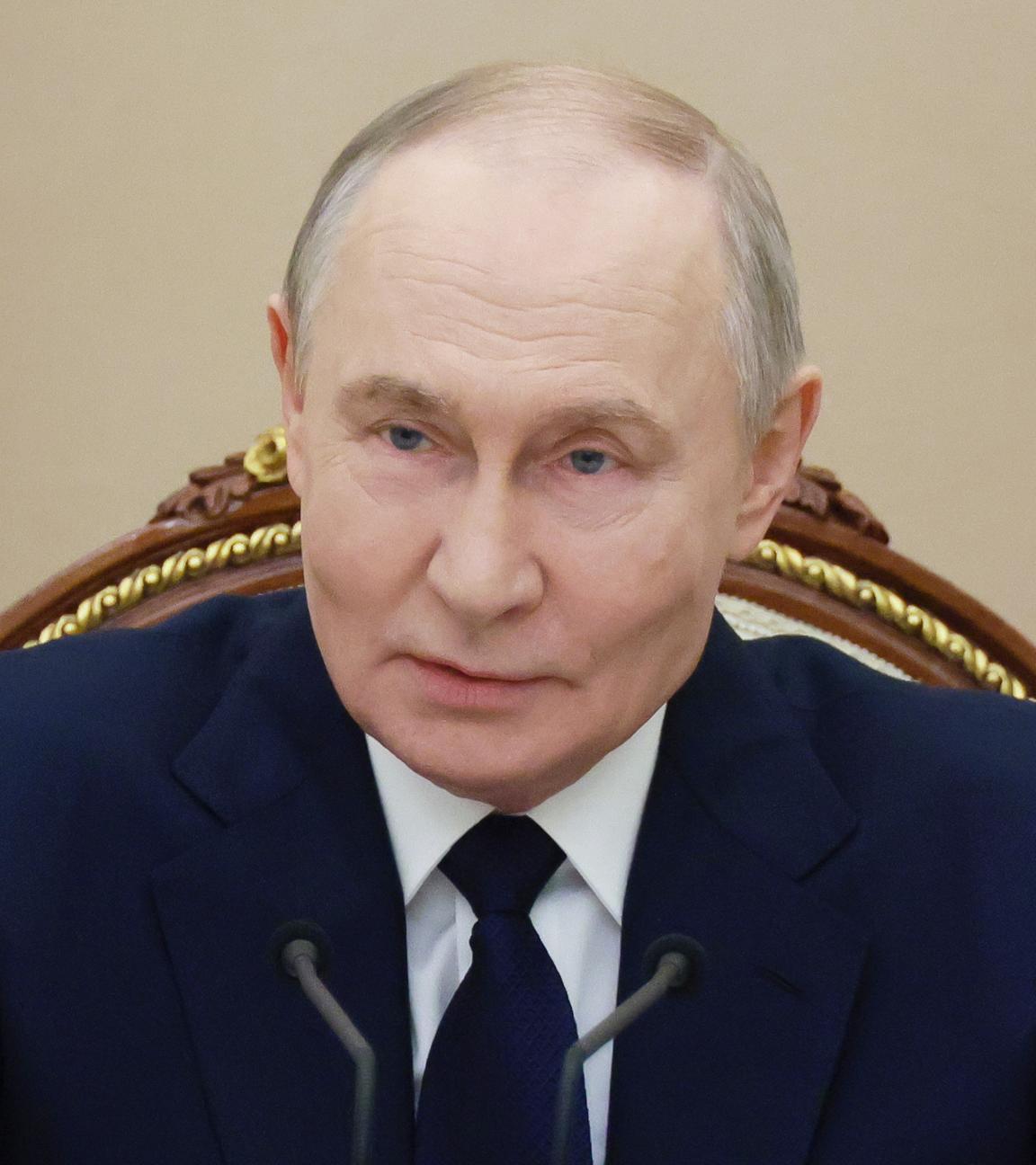 Der russische Präsident Wladimir Putin am 29.12.2025 im Kreml, Moskau, Russland.