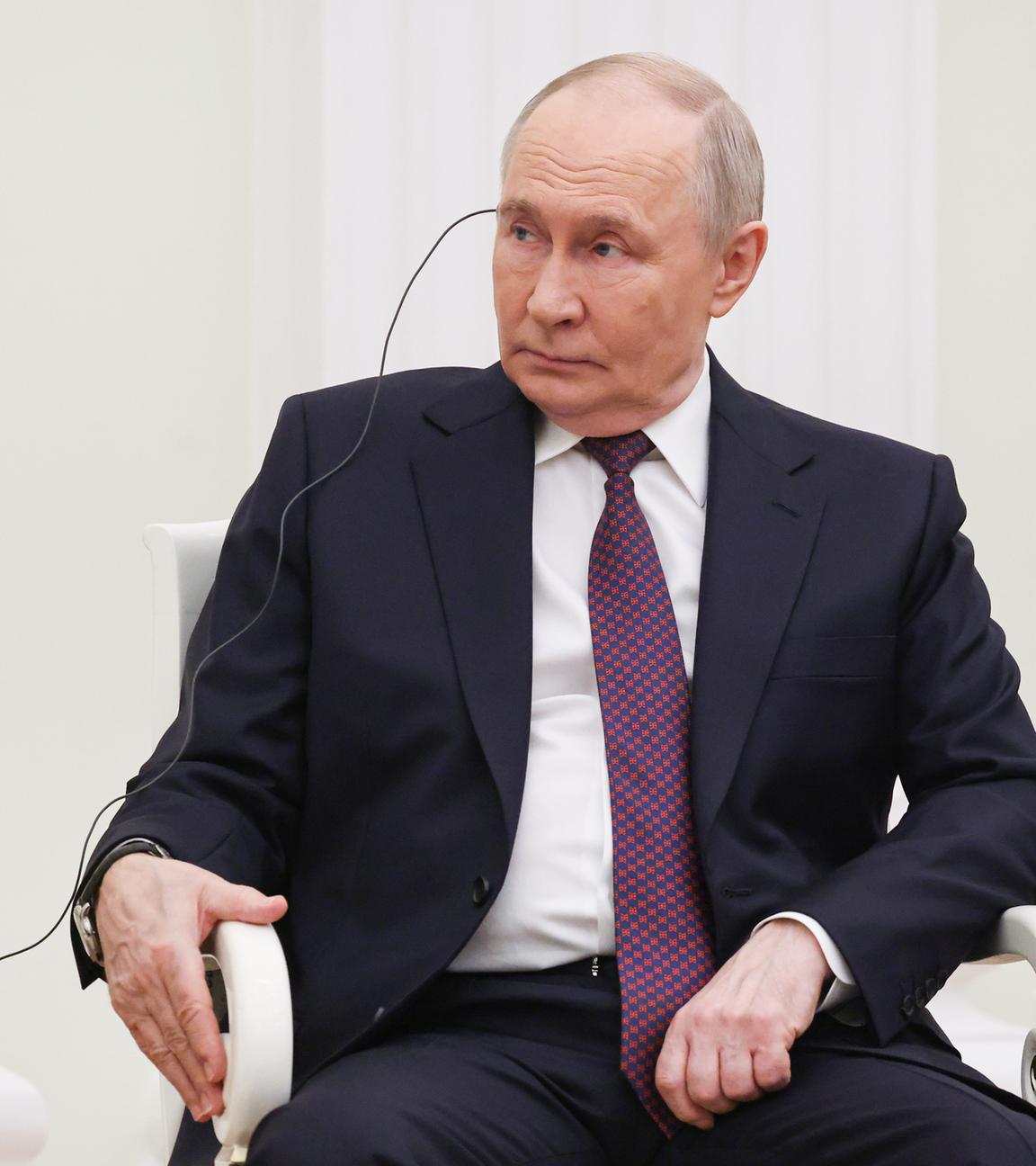 Putin bei einem Treffen mit dem Präsidenten der Republik Seychellen Patrick Herminie