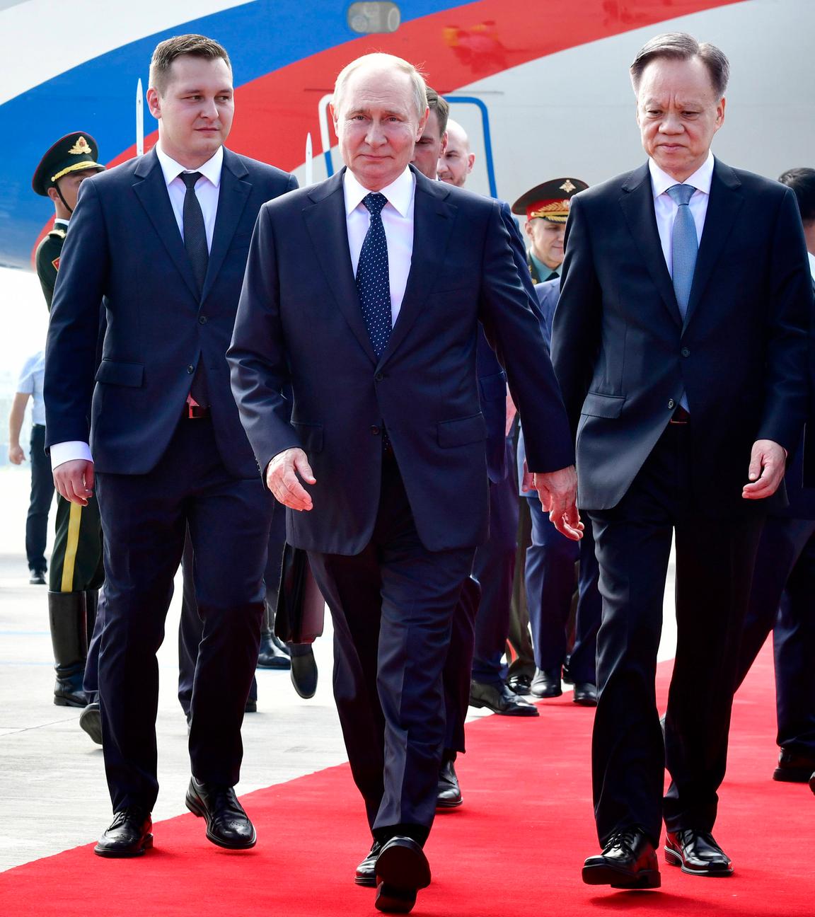 Der russische Präsident Wladimir Putin trifft am 31. August 2025 zum Gipfeltreffen der Shanghai Cooperation Organization (SCO) 2025 in Tianjin, Nordchina, ein.