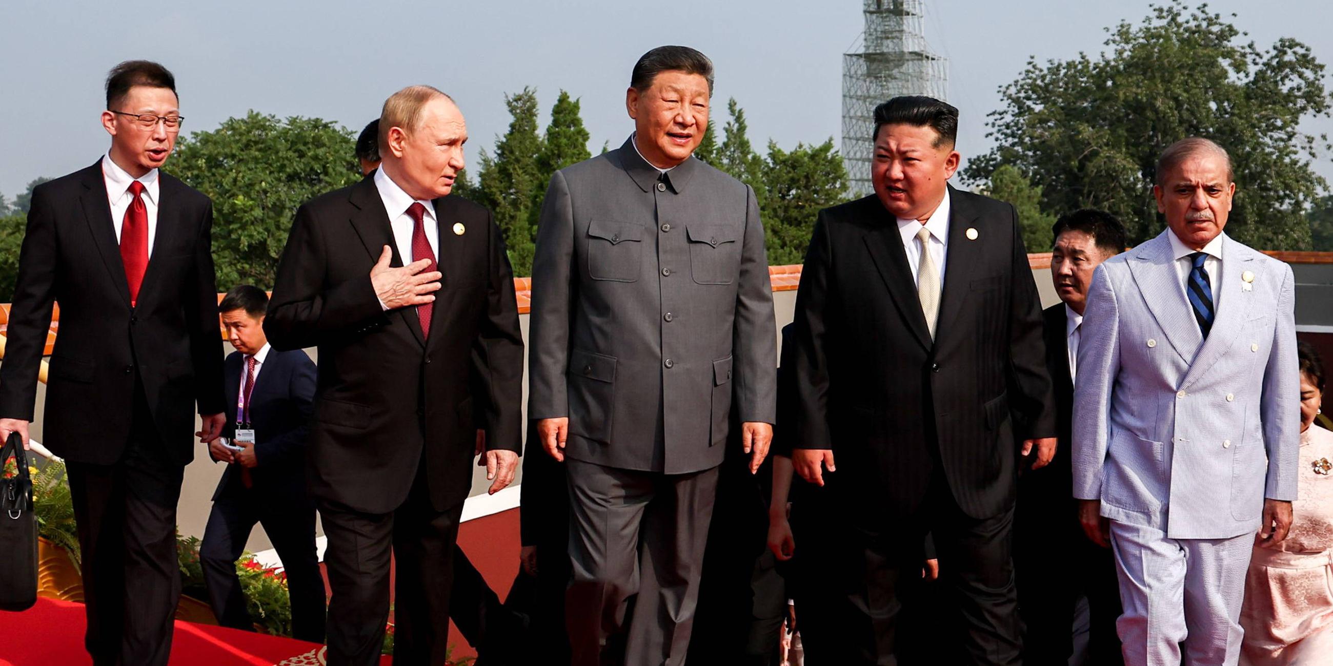 Wladimir Putin, Xi Jinping und Kim Jong-Un