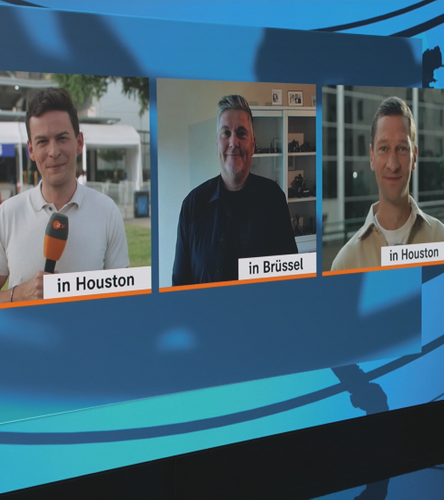 Moritz Neuß, Florian Zschiedrich und Andreas Stamm zugeschaltet ins Studio