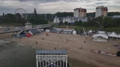 Public-Viewing-Platz am Strand