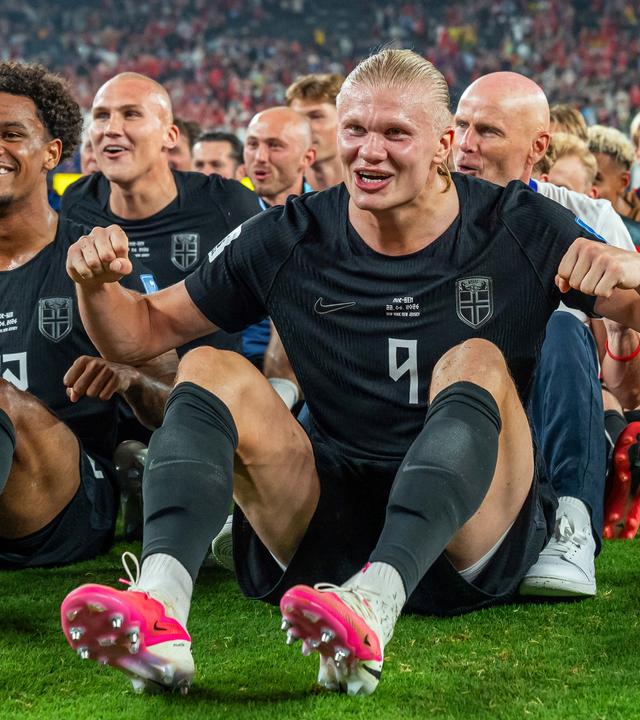 Norwegens Star Erling Haaland und sein Team "rudert" nach dem Sieg gegen Senegal
