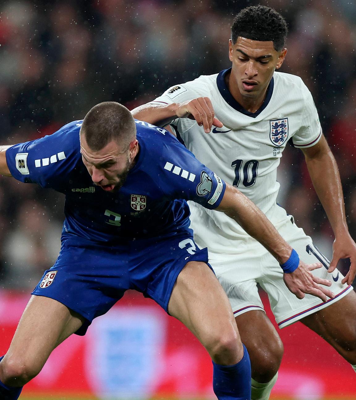 Strahinja Pavlović und Jude Bellingham in London am 13.11.25
