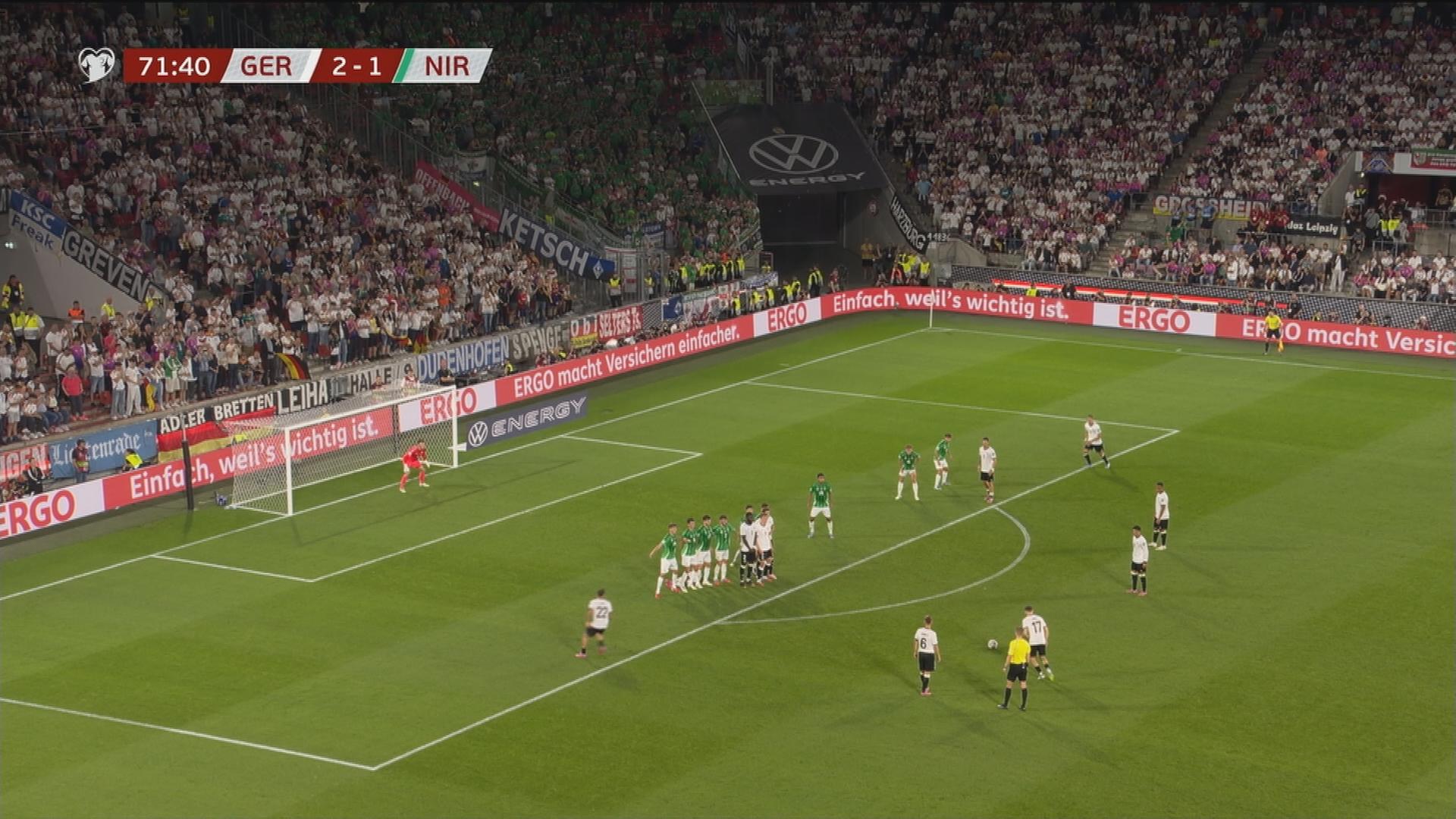 Fußball WM-Qualifikationsspiel Deutschland gegen Nordirland