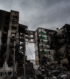 Zerstörtes Wohnhaus in Borodjanka