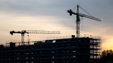 Baustelle in Sachsen, aufgenommen am 23.02.2024