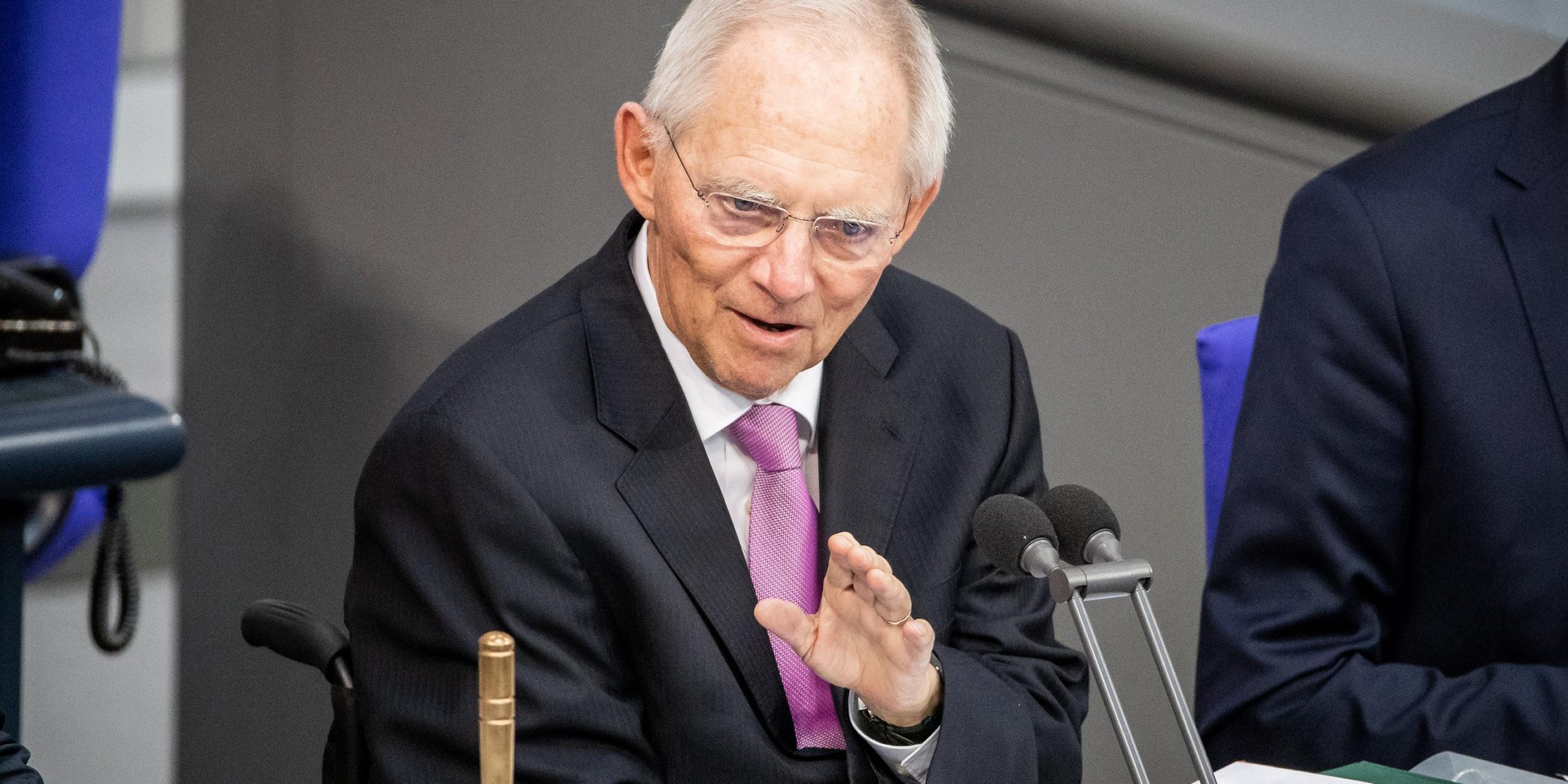 Bundestagspräsident Wolfgang Schäuble (CDU). Archivbild
