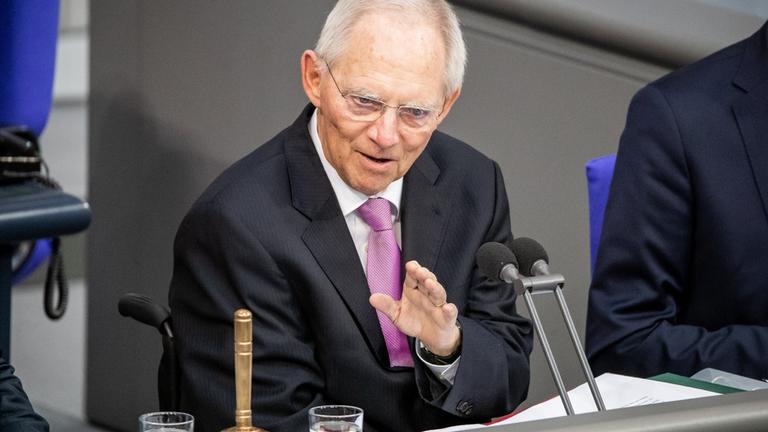 Bundestagspräsident Wolfgang Schäuble (CDU). Archivbild
