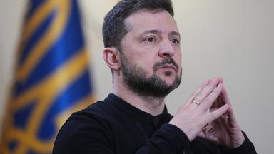 Wolodymyr Selenskyj vor der Presse in Ankara