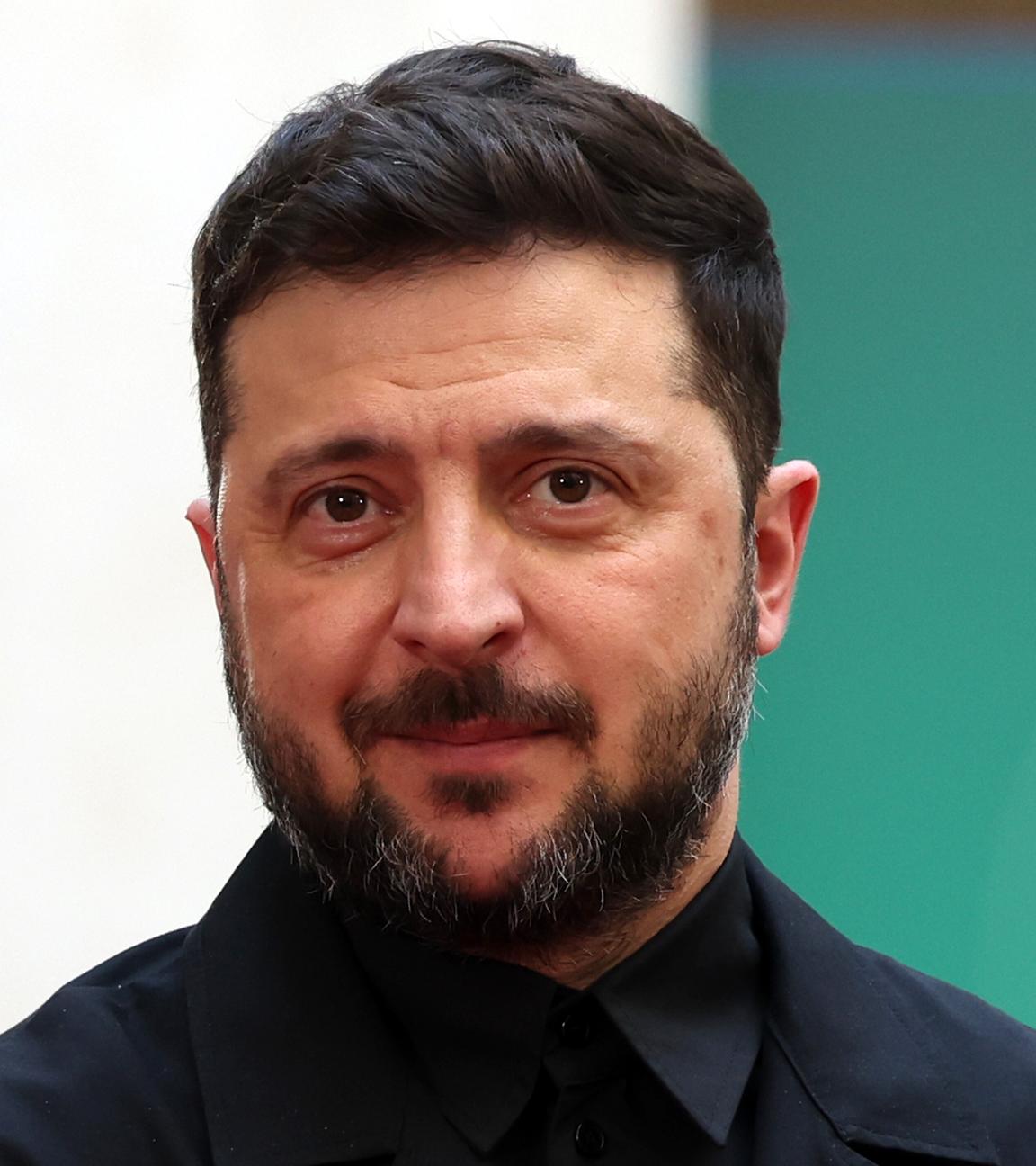 Der ukrainische Präsident Wolodymyr Selenskyj während des Treffens im Palazzo Chigi.