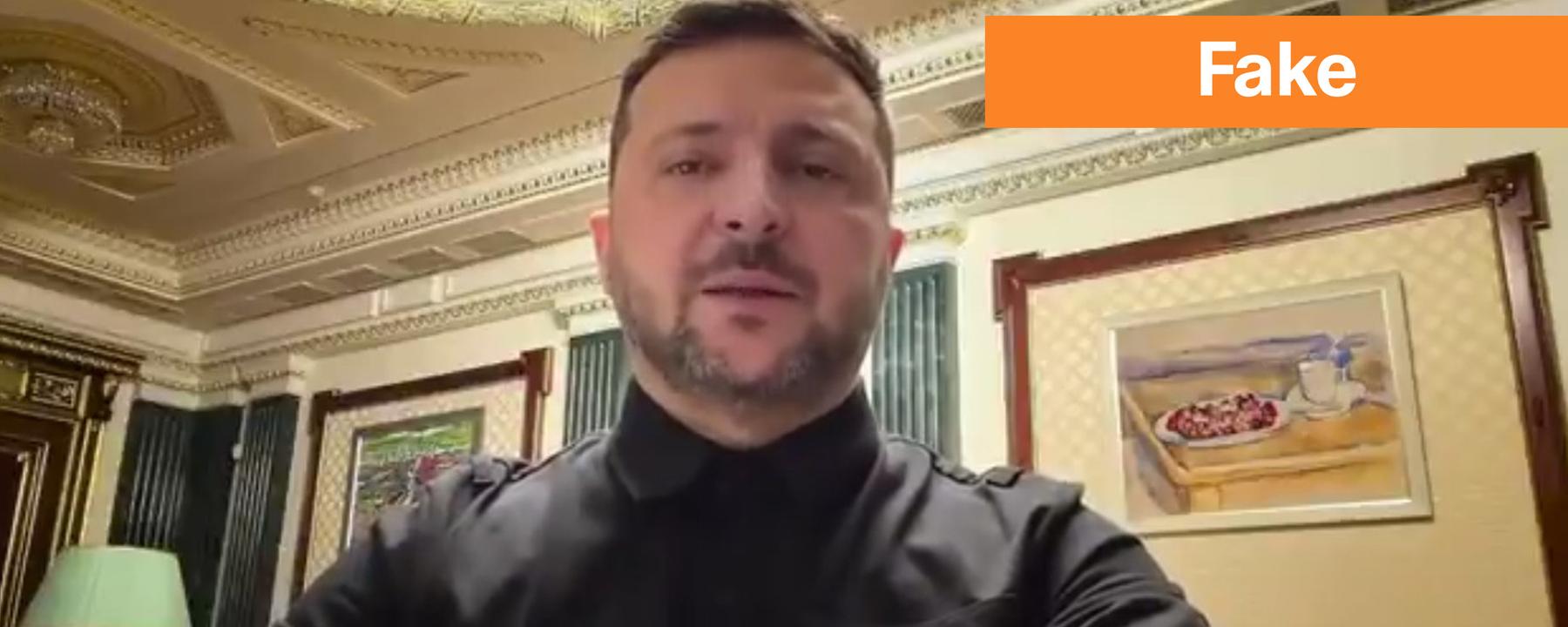 Screenshot: Wolodymyr Selenskyj Fake