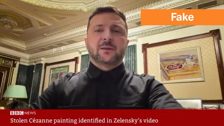 Screenshot: Wolodymyr Selenskyj Fake