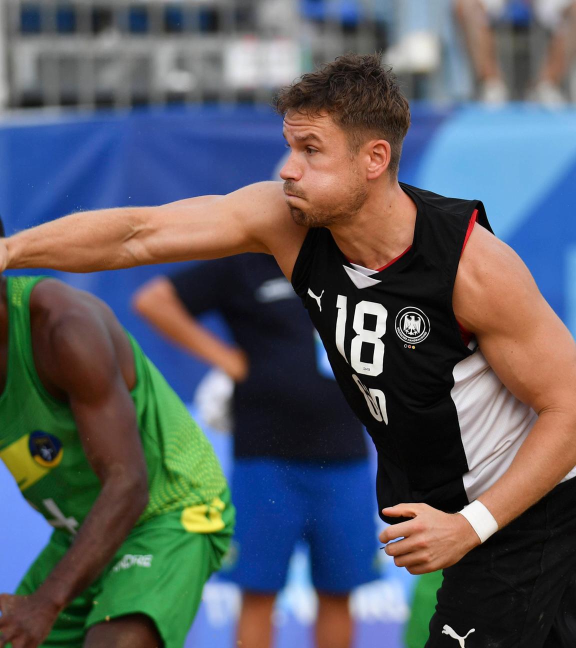 Nationalspieler Robin John in Aktion (Archivbild aus Spiel gegen Brasilien)