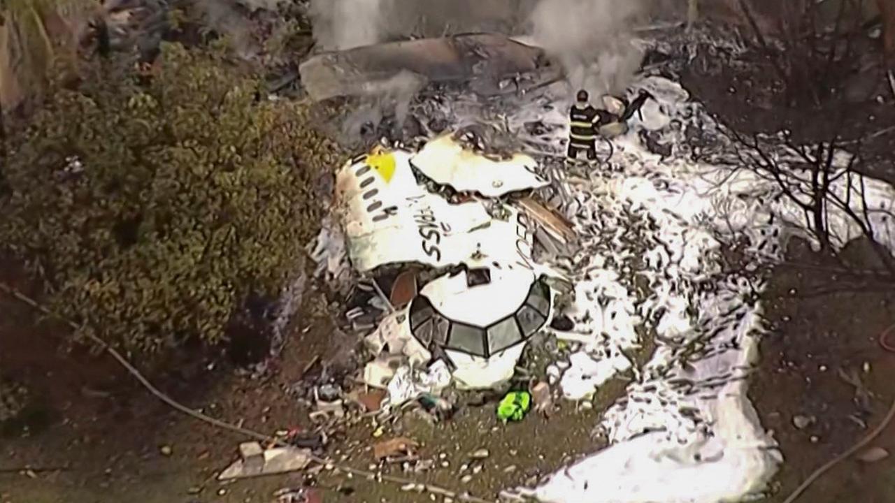 Wrack des Flugzeugs, das am 9. August 2024 in Brasilien abgestürzt ist. 