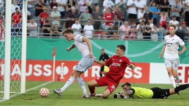 DFB-Pokal, Würzburger Kickers - TSG 1899 Hoffenheim, 1. Runde: Marius Bülter (TSG 1899 Hoffenheim) erzielt das Tor zum 2:2