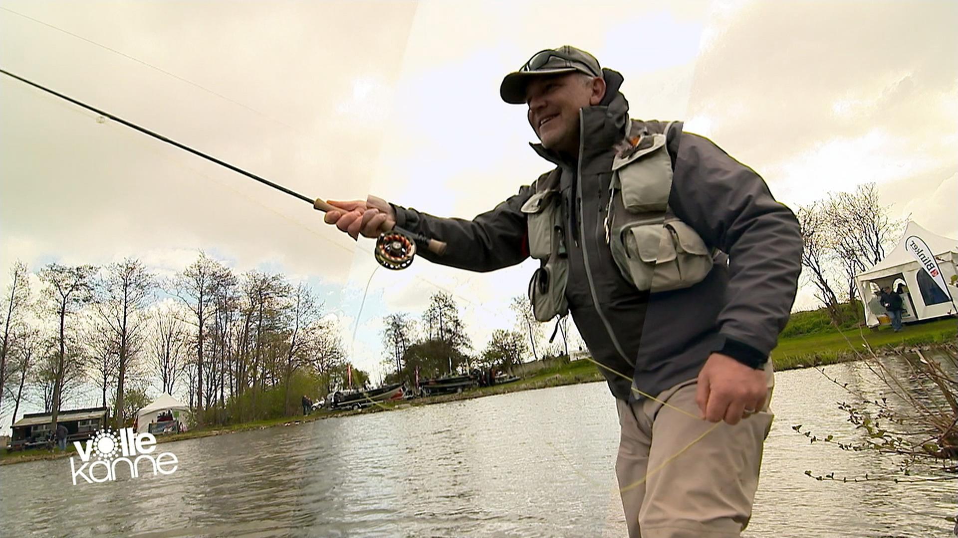 Angler in Aktion